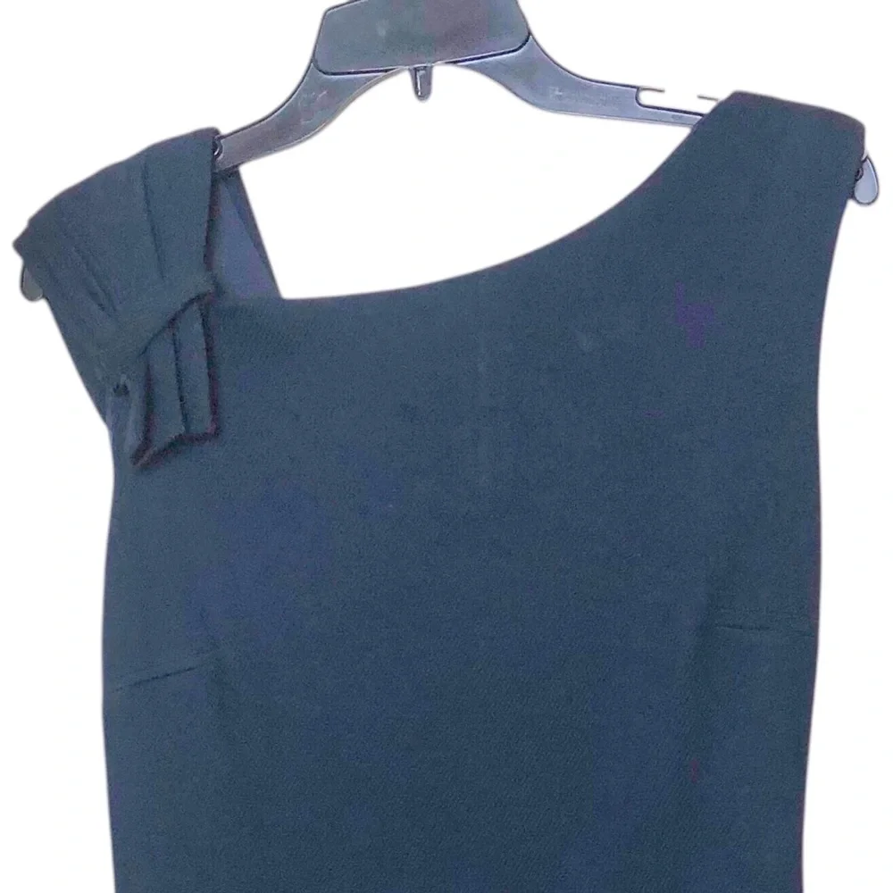 Mango Suit Navy Blue Sheath Corporate Dress Zips Lined Knee Length Size M/8 NEW - Picture 2 of 15